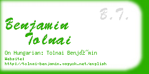 benjamin tolnai business card